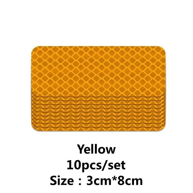 Reflective Safety Warning Stickers for Vehicles (10 Pack) - 18
