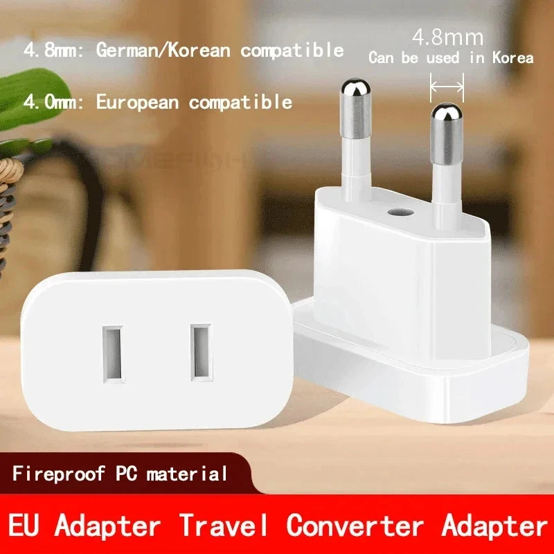 US to EU Power Plug Travel Adapter - 5