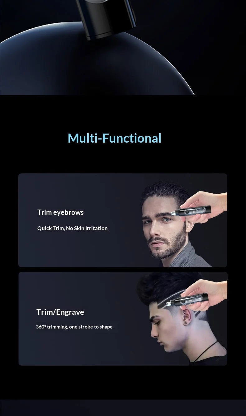 Electric Rechargeable Nose and Ear Hair Trimmer