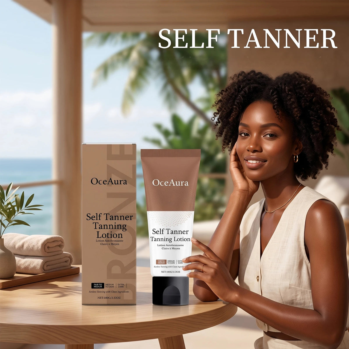 Gradual Sunless Self Tanning Lotion for Natural Bronze Glow