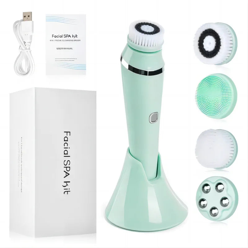4-in-1 Electric Rotating Facial Cleansing Brush