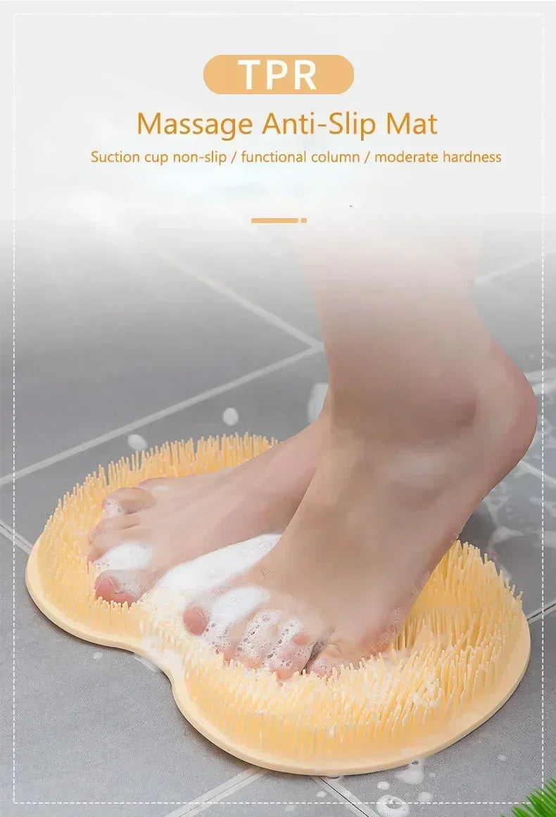 Non-Slip Silicone Shower Foot Scrubber and Massage Mat