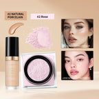 Matte Face Concealer and Setting Powder Makeup Set