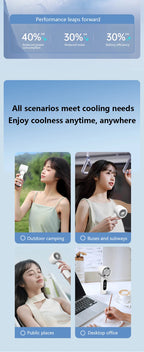 Rechargeable Handheld Turbo Fan with Ice Cooling Technology