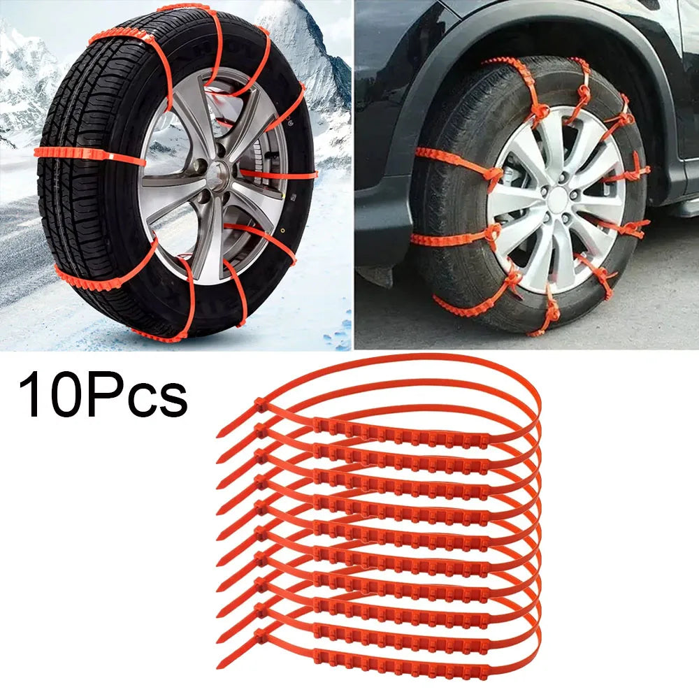 Emergency Anti-Slip Tire Traction Straps for Snow and Mud - 1