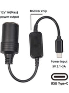 USB to 12V Car Cigarette Lighter Socket Power Adapter