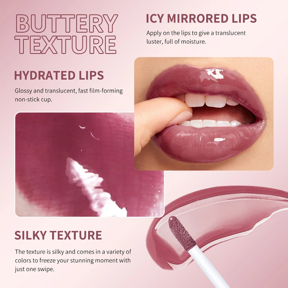 Hydrating Mirror-Finish Lip Gloss for Smooth Plump Lips