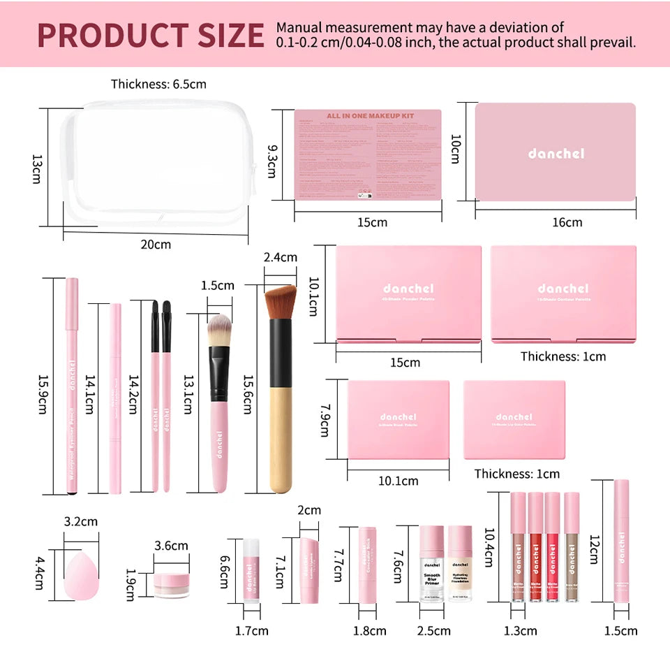 All-in-One Professional Makeup Set for Beginners and Travel