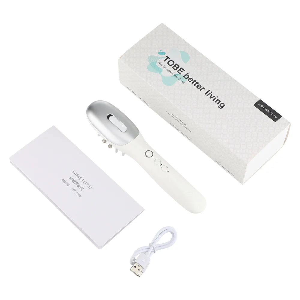 Electric EMS Scalp Massager and Hair Oil Applicator Comb - 18