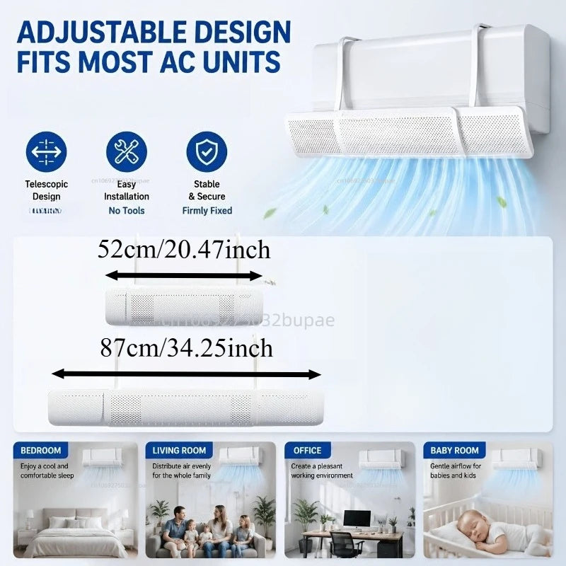 Adjustable Anti-Direct Blow Air Conditioner Wind Deflector - 2