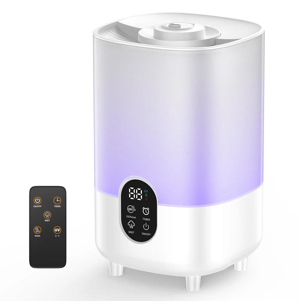 4L Ultrasonic Air Humidifier with Dual Mist and Aromatherapy