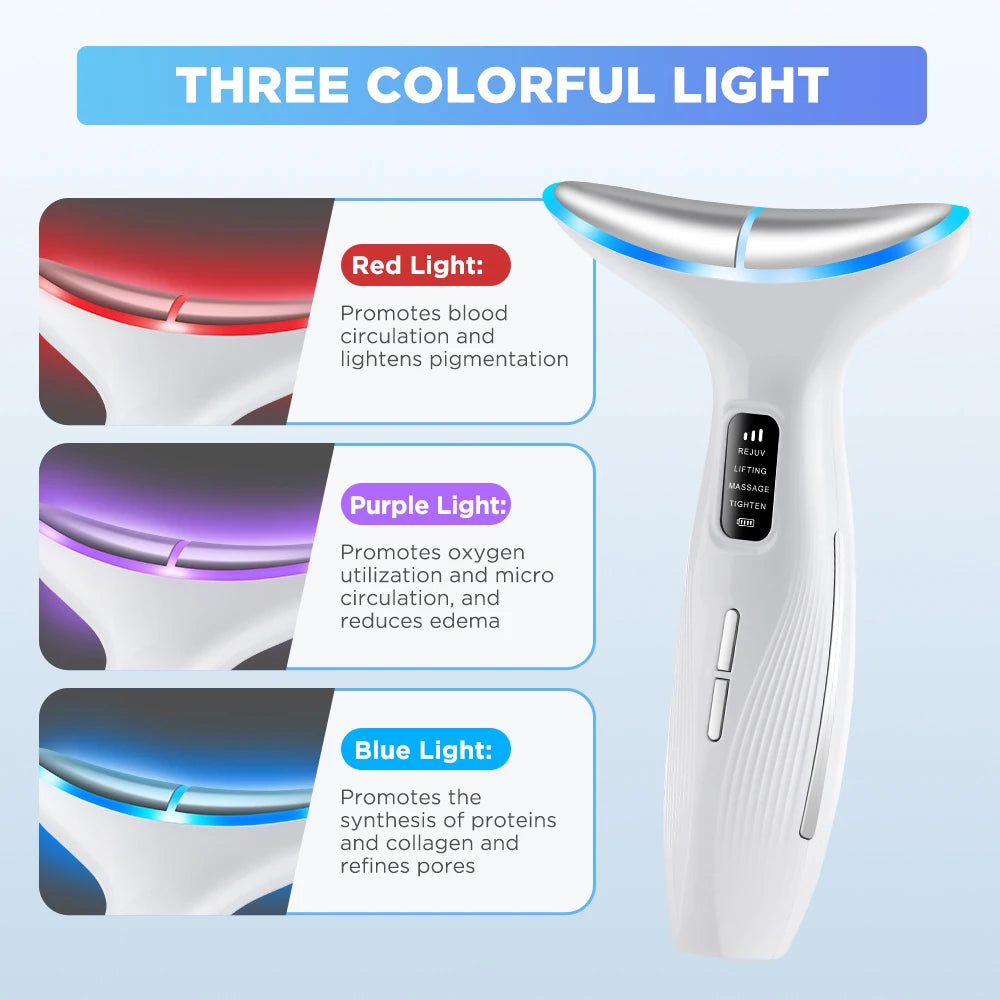 LED Facial and Neck Skin Tightening Beauty Massager