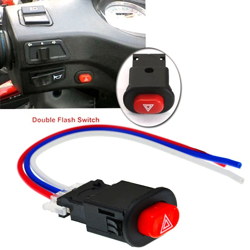 Motorcycle Hazard Light Double Flash Emergency Switch