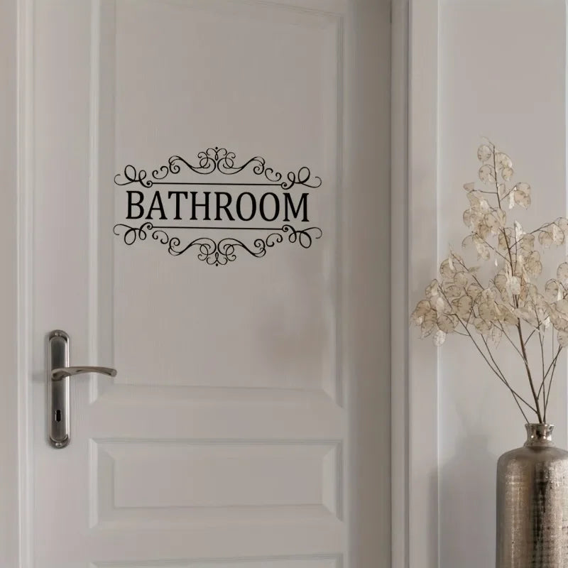 Waterproof Decorative Bathroom Door Wall Decal