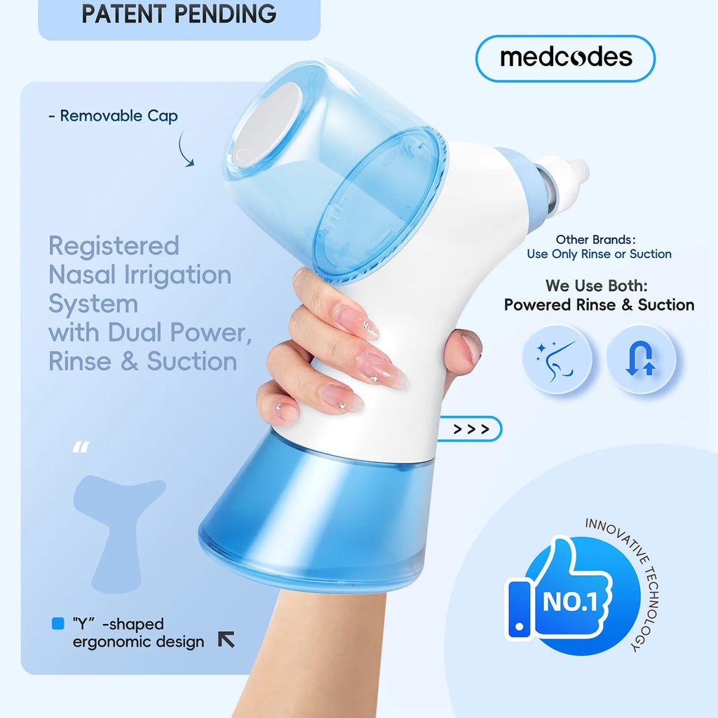 Electric Nasal Irrigation and Water Flosser Combo System