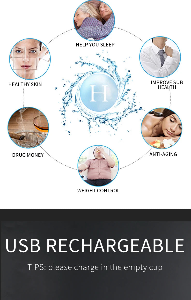 Portable Hydrogen Water Ionizer Bottle