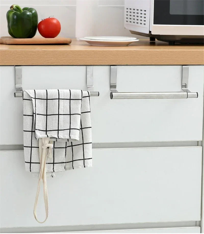 Stainless Steel Over-Cabinet Door Towel Rack