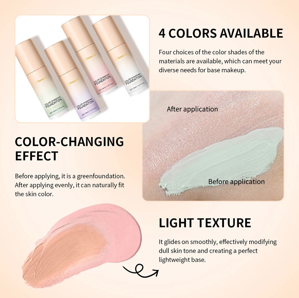 Color-Changing Liquid Foundation for Flawless Radiant Skin