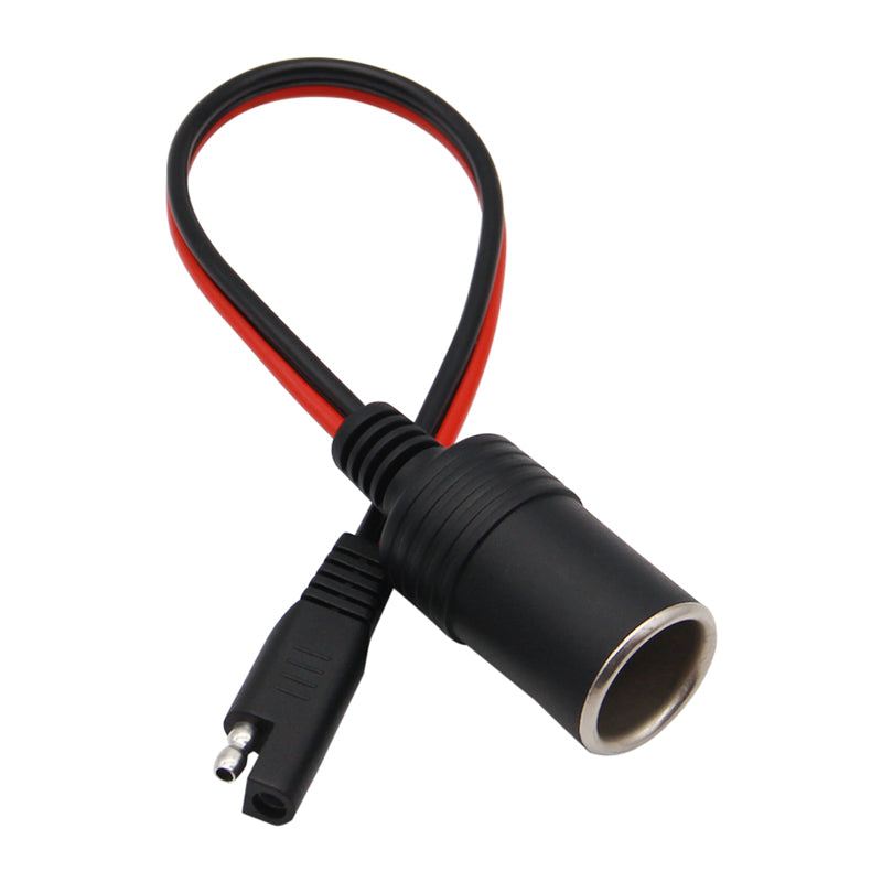 SAE to Female Cigarette Lighter Socket Adapter for Vehicles - 11