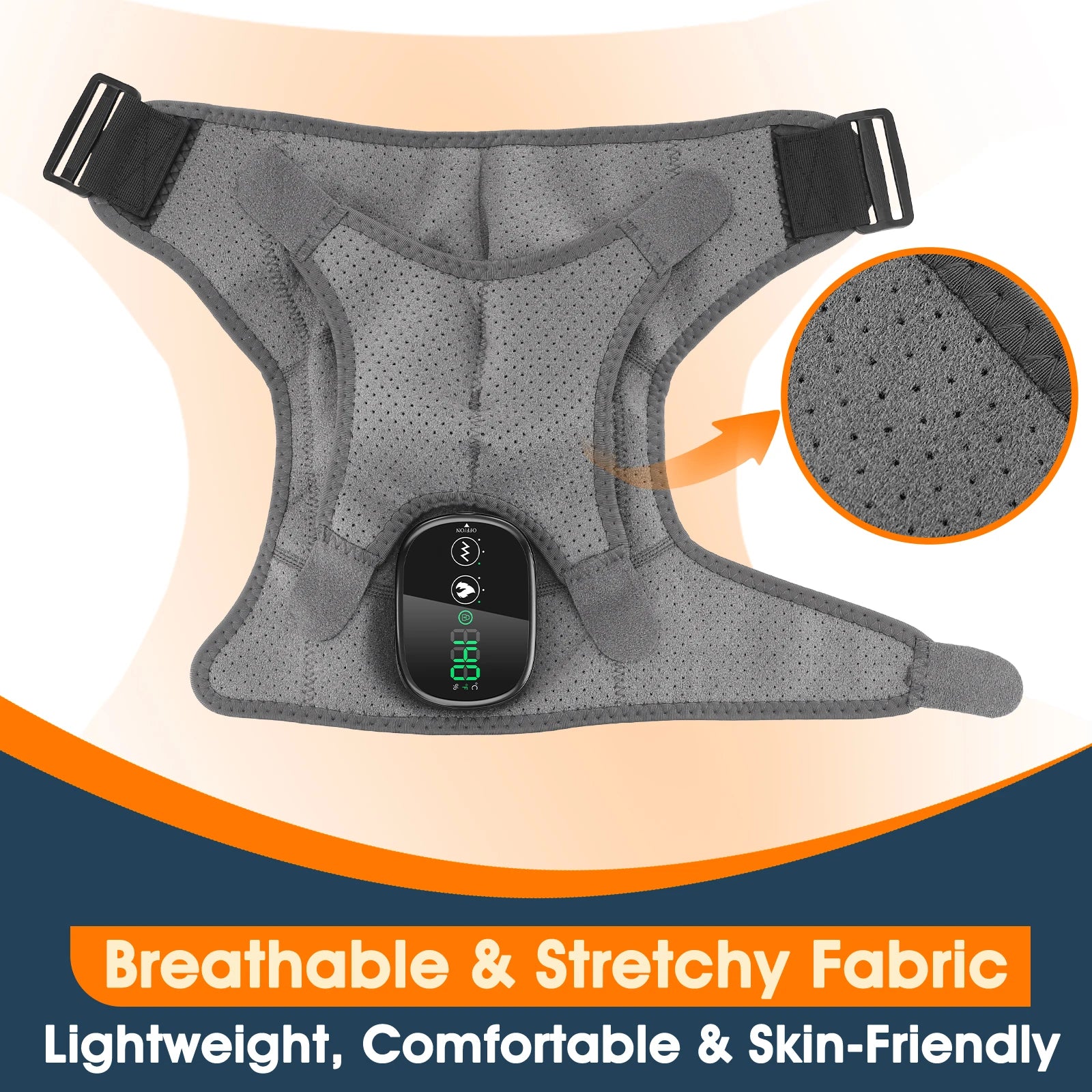 Cordless Heated Shoulder Massager with Vibration - 4