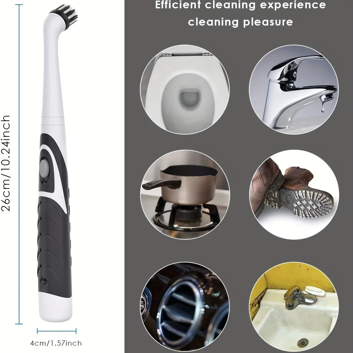 Multifunctional Electric Cleaning Brush with 4 Heads
