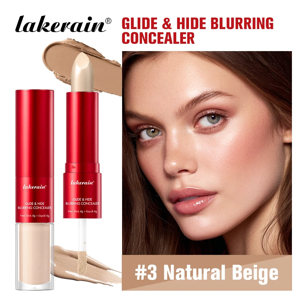 2-in-1 Liquid and Stick Blurring Concealer for Full Face Coverage