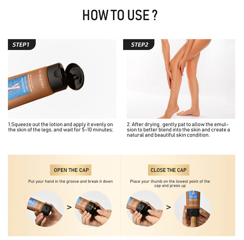 Waterproof Body Foundation for Flawless Leg Coverage - 14