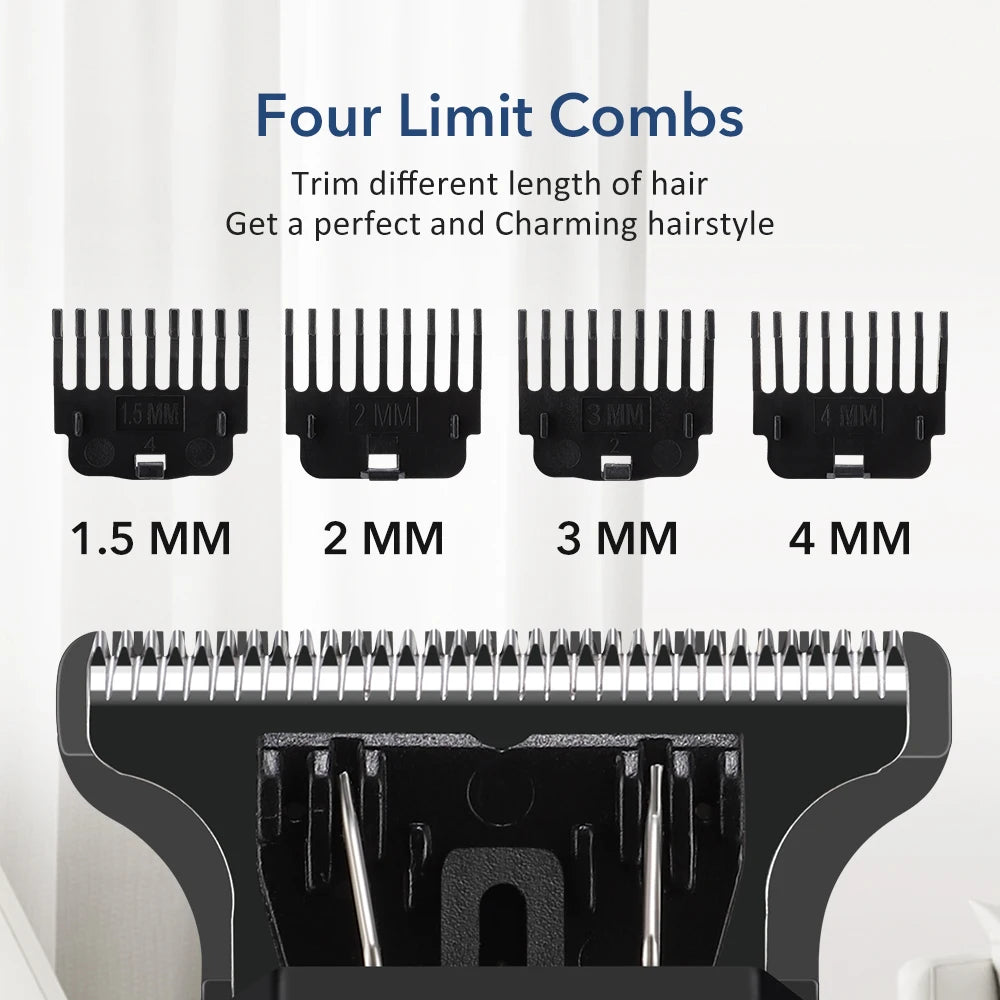 Professional Cordless Electric Hair Trimmer and Grooming Clipper - 5