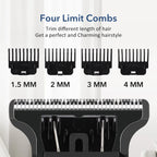 Professional Cordless Electric Hair Trimmer and Grooming Clipper