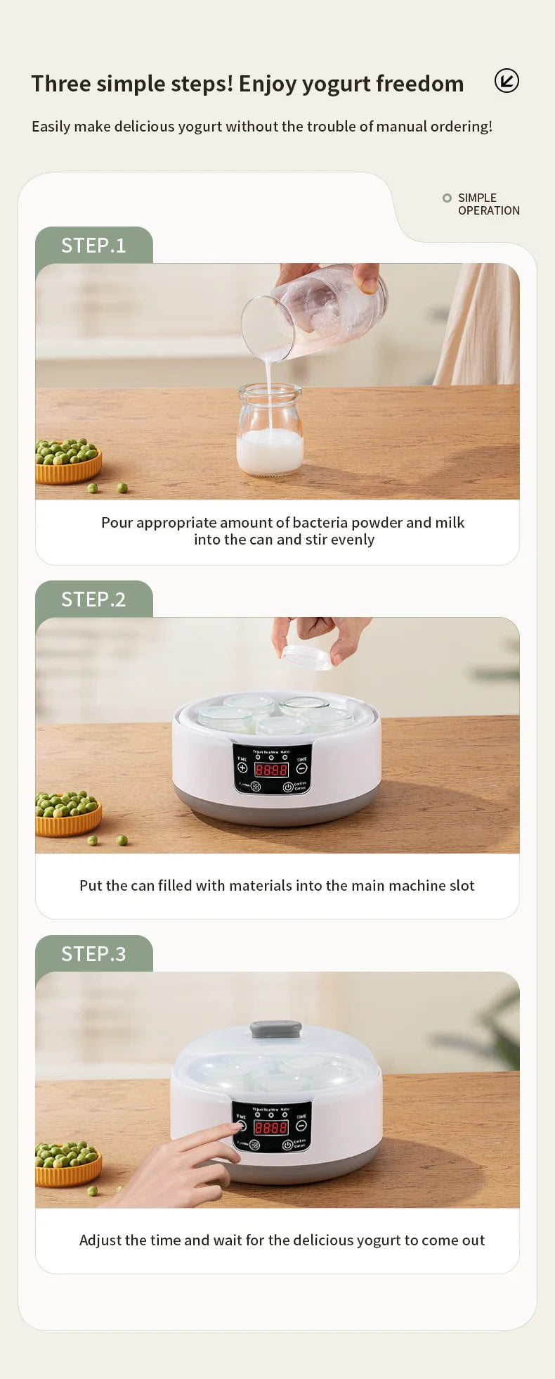 Automatic Electric Yogurt and Fermentation Maker