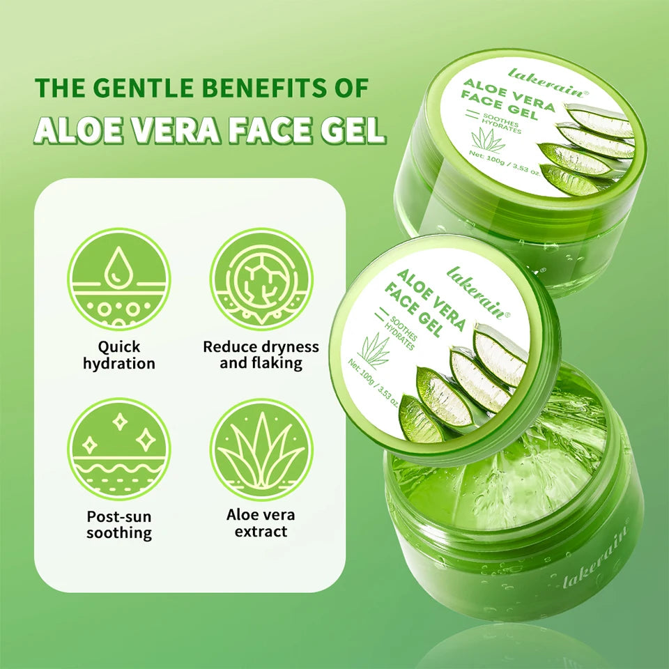 Soothing Aloe Vera Moisturizing Gel for Face and Skin