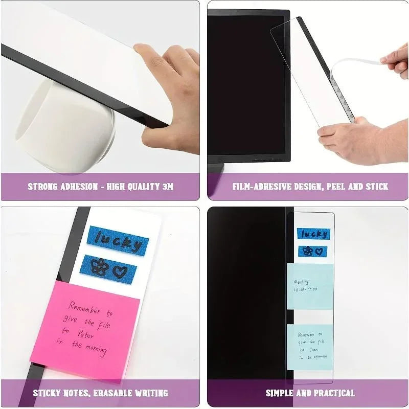 Acrylic Monitor Memo Board for Desk Organization - 11