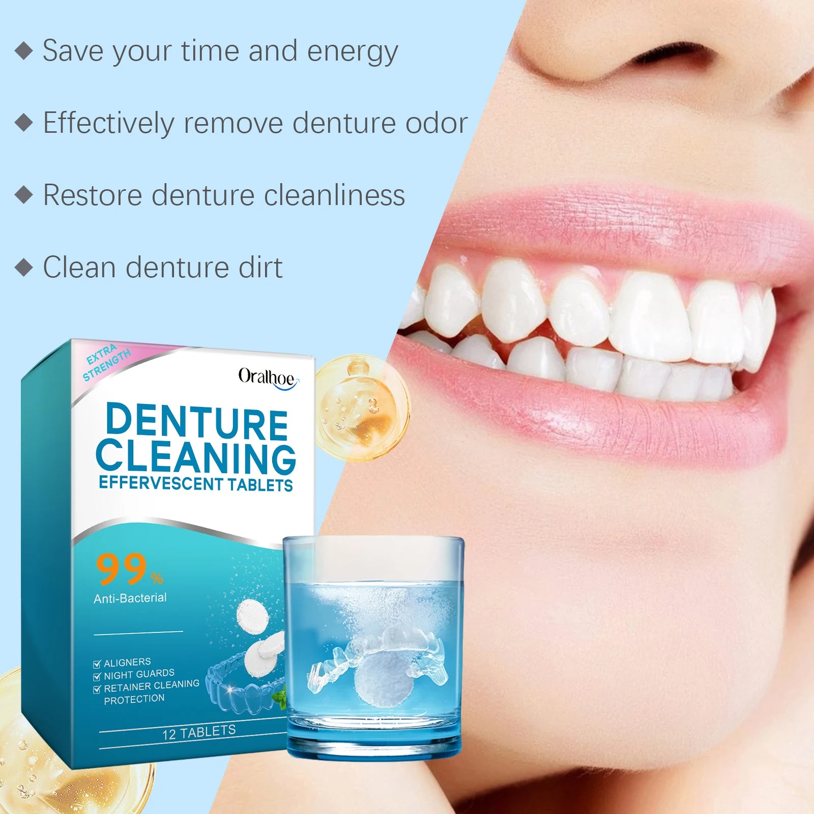 Effervescent Denture and Retainer Cleaning Tablets - 6