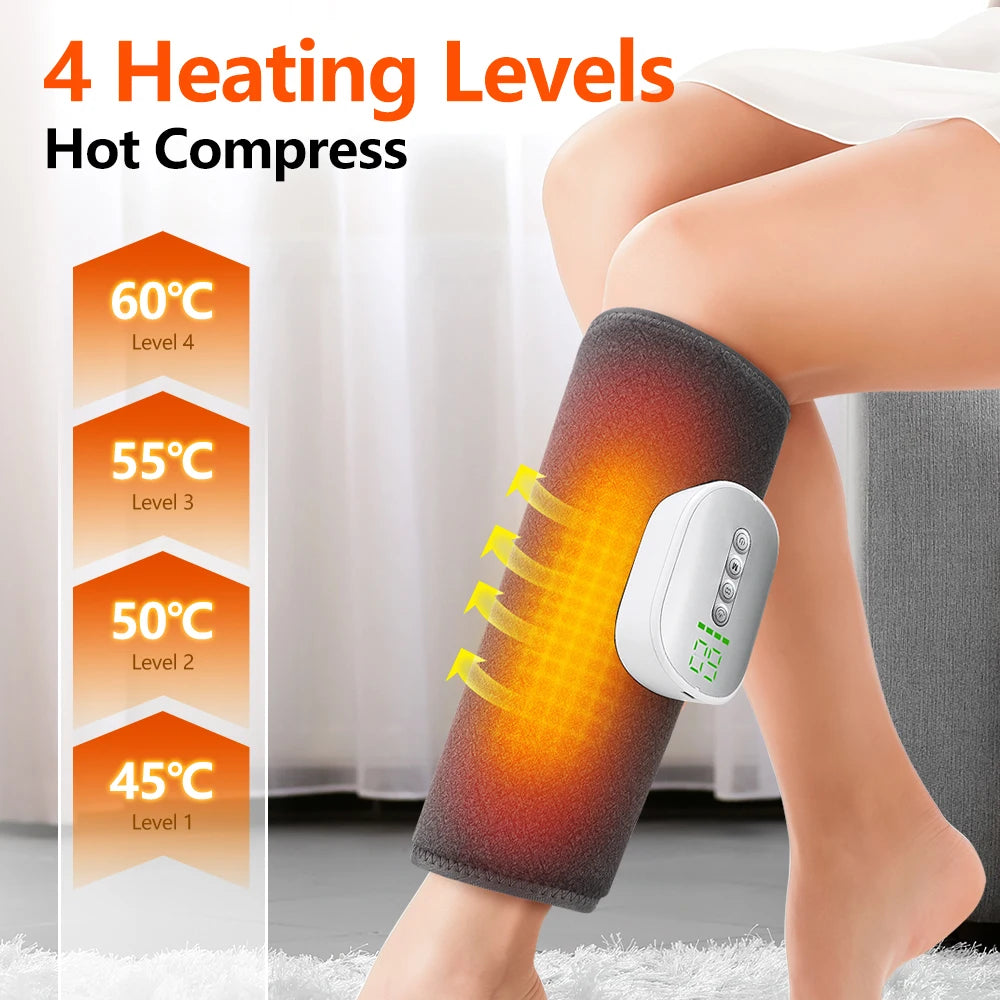 Cordless Air Compression Leg Massager with Heat