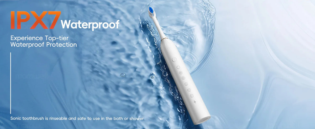 Rechargeable Sonic Electric Toothbrush with 6 Cleaning Modes