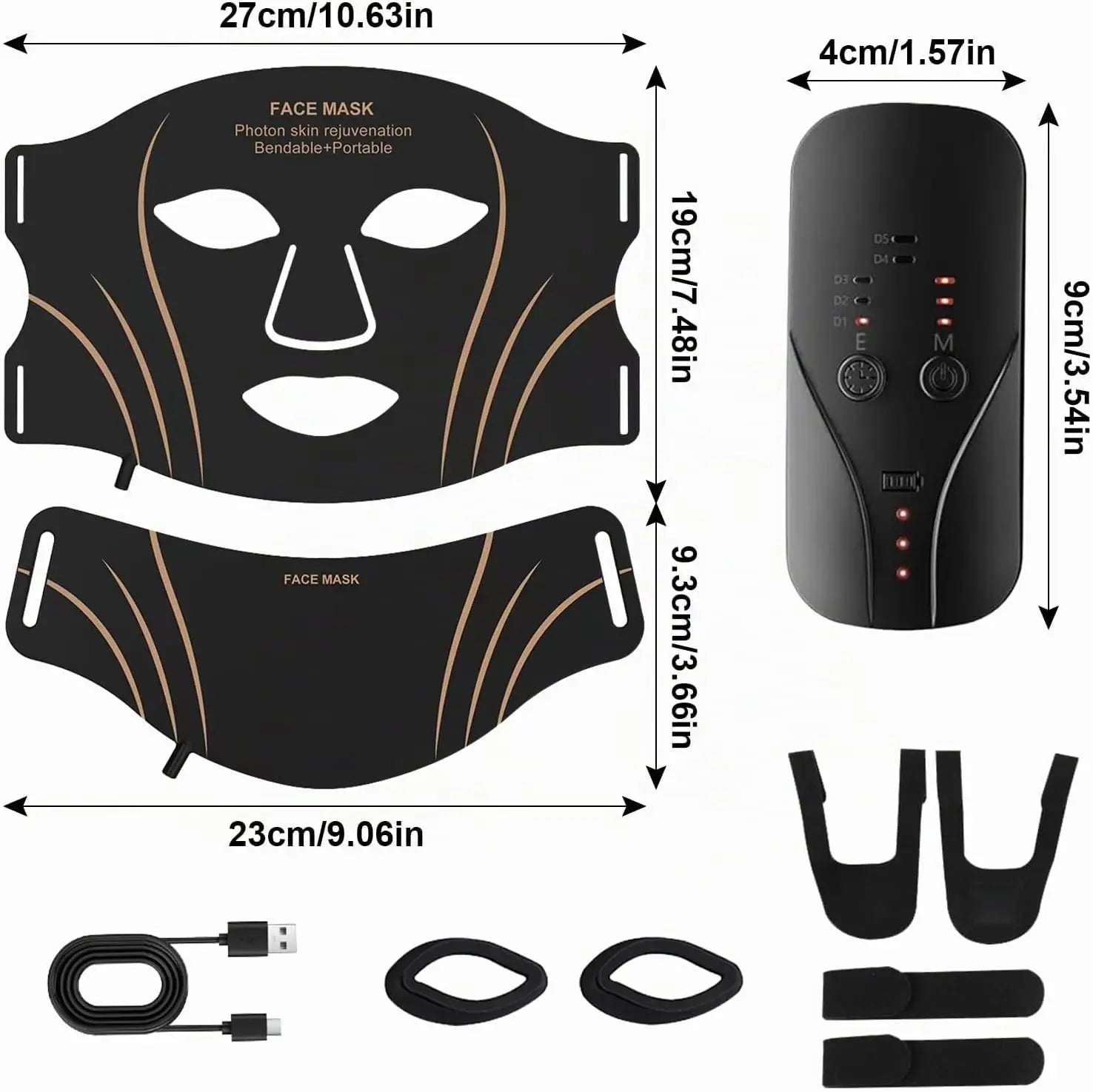 7-Color LED Photon Therapy Face and Neck Mask - 6