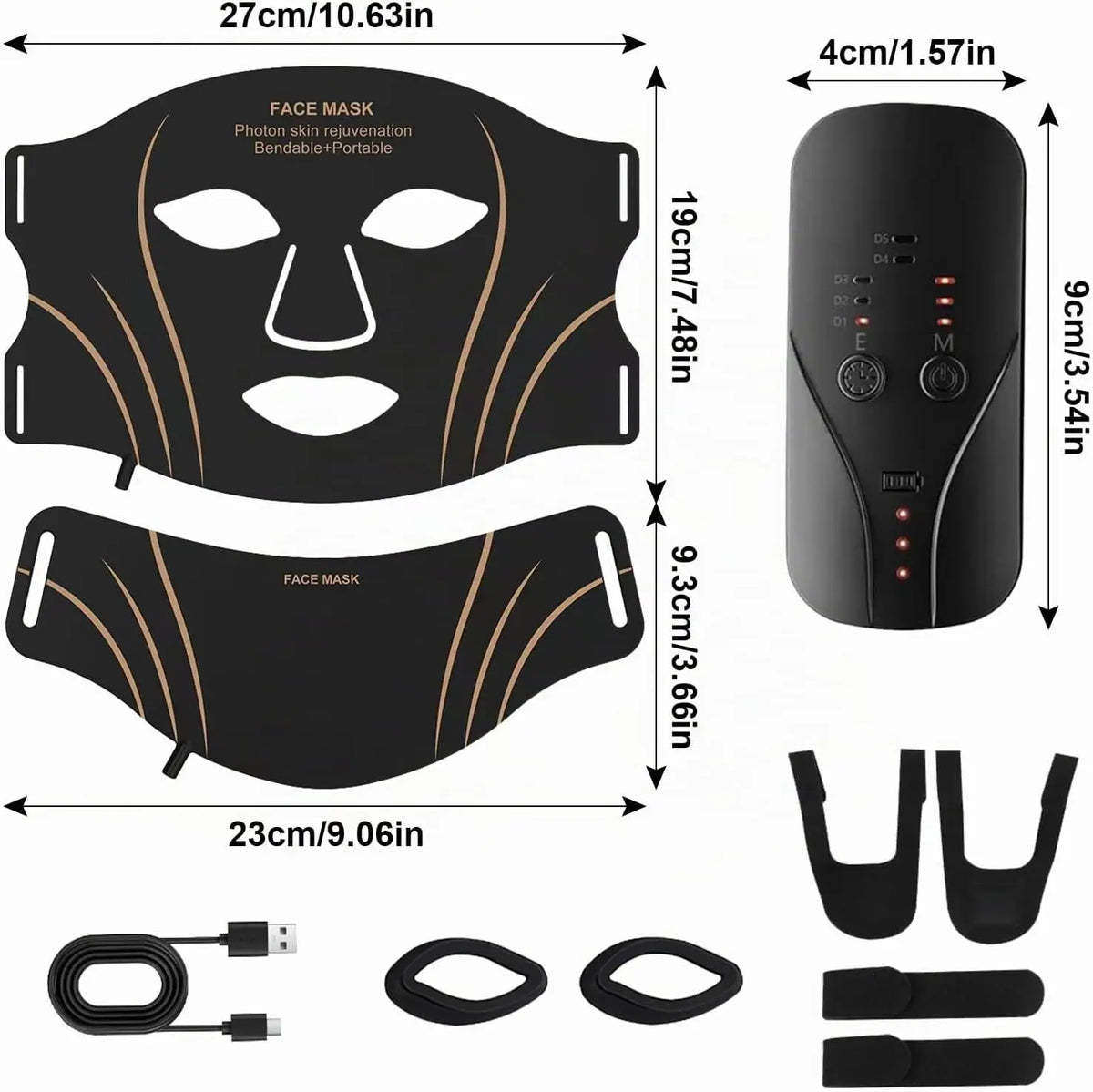 7-Color LED Photon Therapy Face and Neck Mask