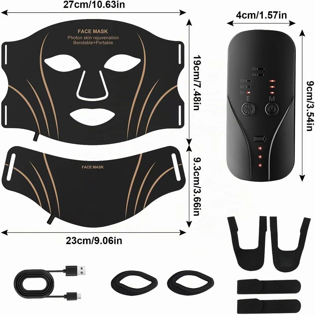 7-Color LED Photon Therapy Face and Neck Mask