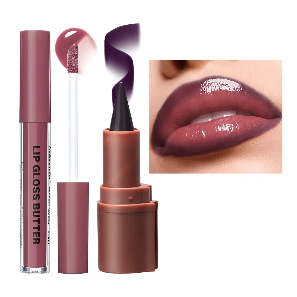 Hydrating Water Lip Stain and Gloss Duo Set - 10
