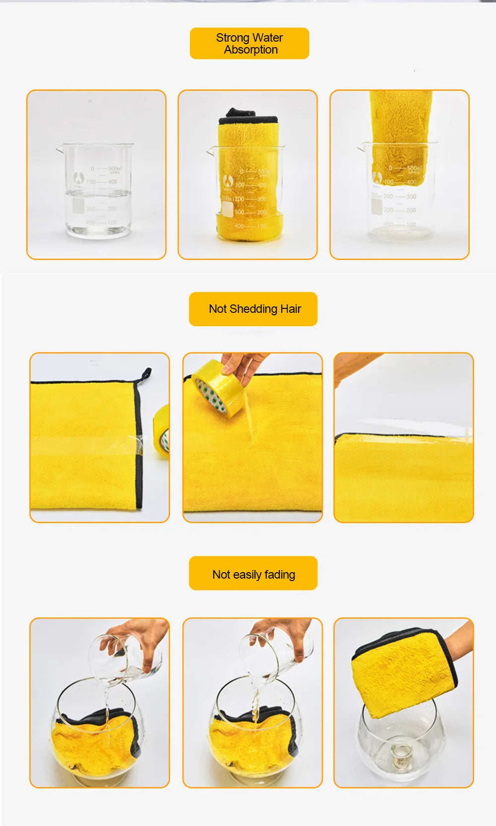 Ultra-Absorbent Microfiber Cleaning Towels for Home and Car
