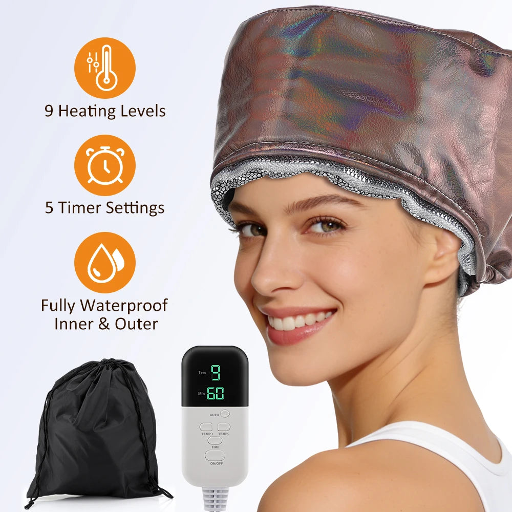 Electric Deep Conditioning Hair Spa Steamer Cap - 1