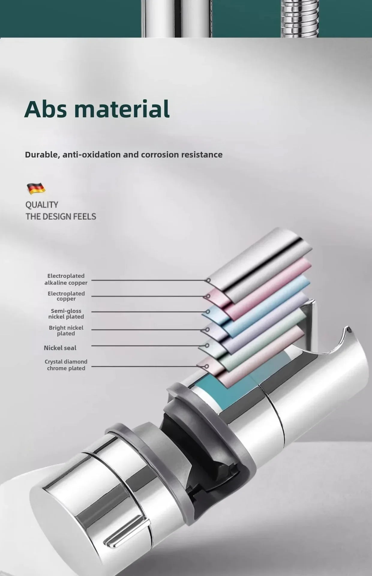 Adjustable Universal Shower Head Rail Holder - 9