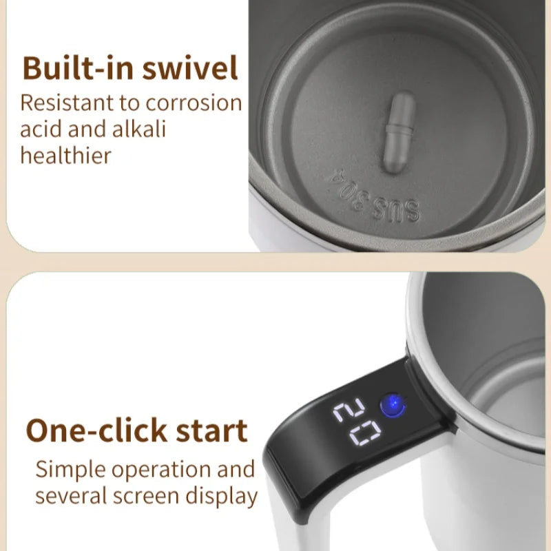 Automatic Self-Stirring Temperature Display Mug