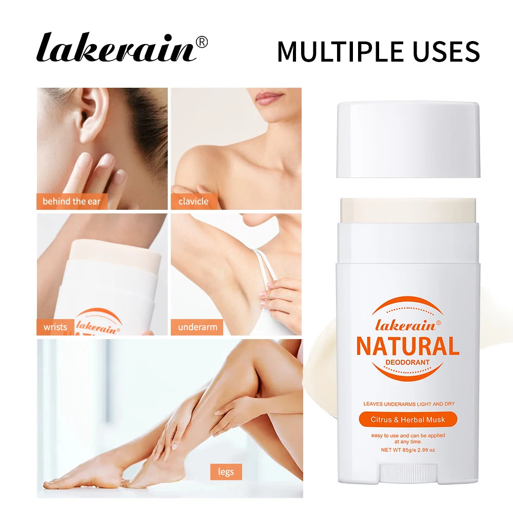 Natural Long-Lasting Solid Deodorant Stick for Freshness