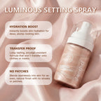 Luminous Hydrating Makeup Setting Spray for Radiant Dewy Finish