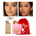 Matte Foundation Stick and Pressed Setting Powder Makeup Set