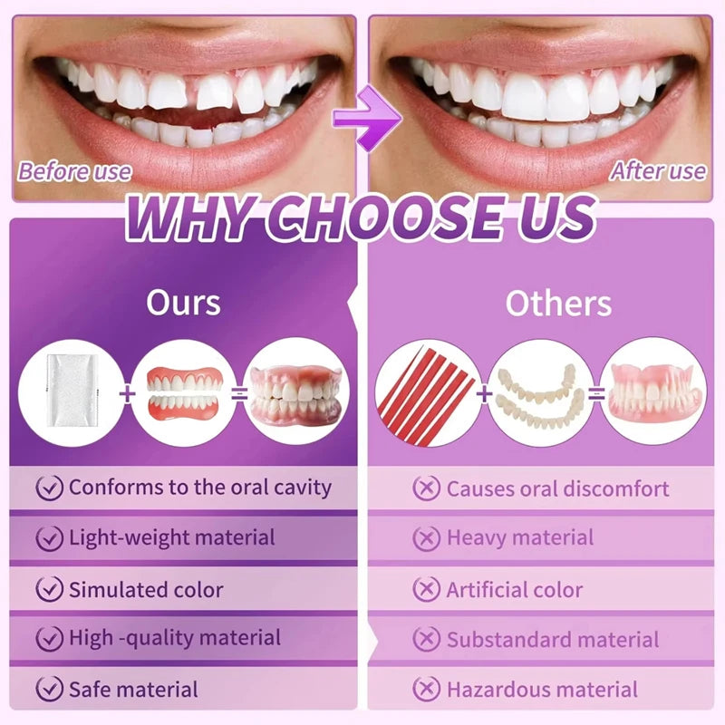 Comfortable Silicone Full Set Dentures for Instant Smile