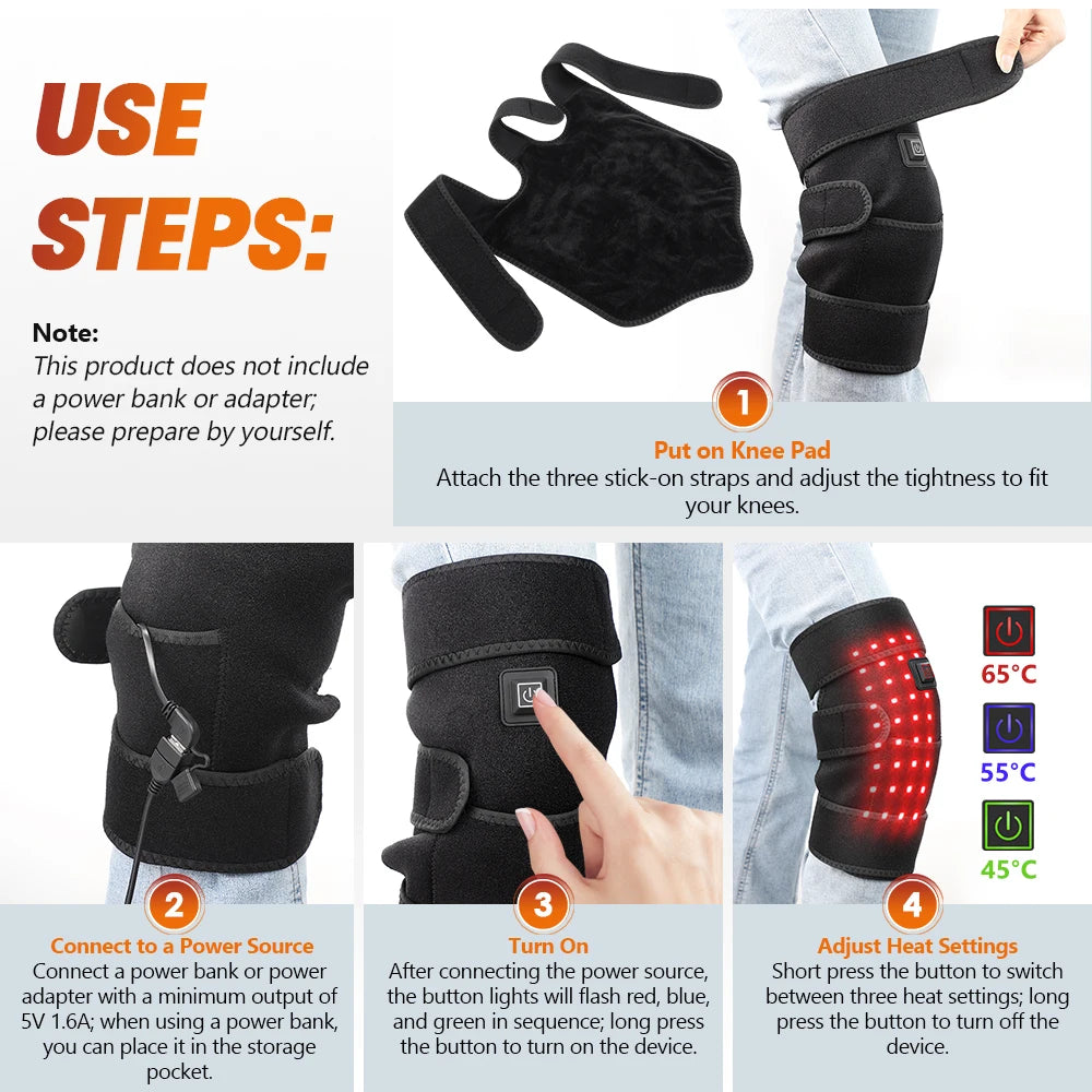 Red Light Therapy Heated Knee Wrap