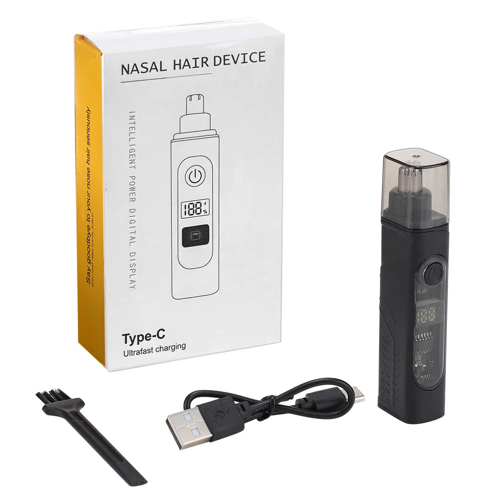 Electric USB Rechargeable Nose and Ear Hair Trimmer - 18