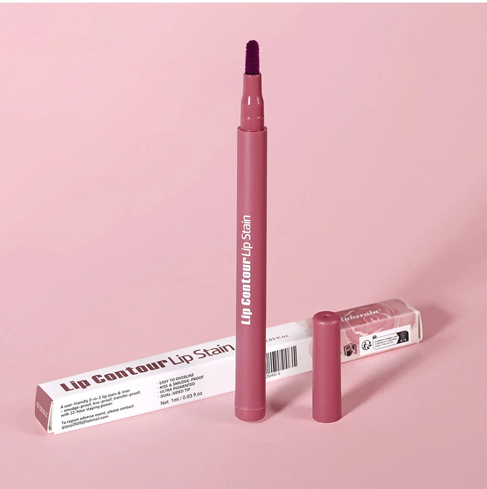 Waterproof Ballpoint Felt Tip Lip Liner Stain